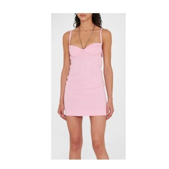 The Attico | NEW Coco Mini Party Cocktail Bodycon Dress in Sugar Pink Size M